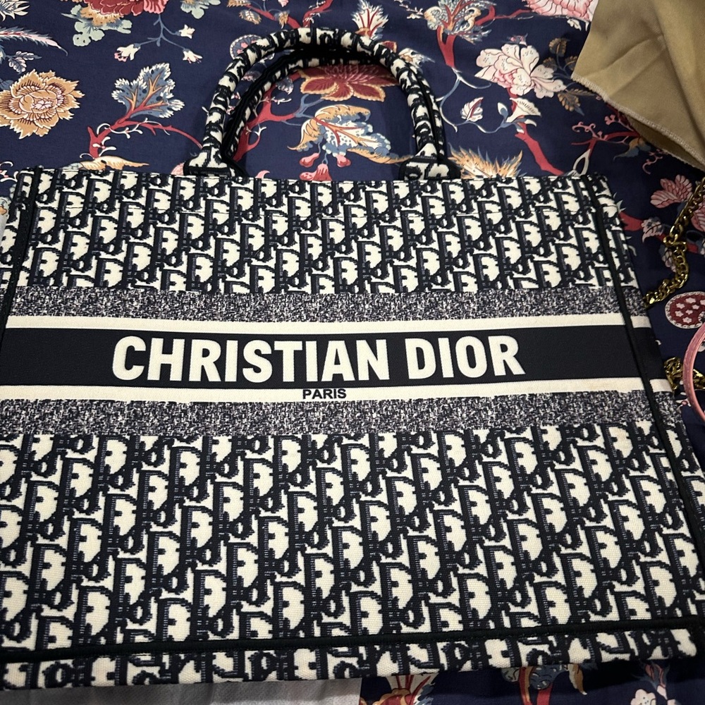 Dior Black and White Tote Bag